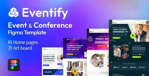Eventify – Multi-purpose Events & Conference Figma Template