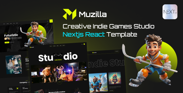 Muzilla – Creative Indie Game Studios NextJS Template