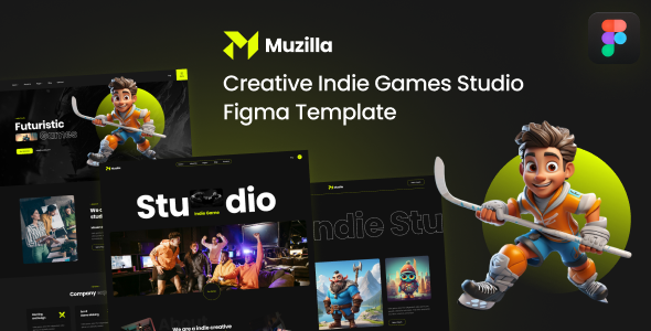 Muzilla – Creative Indie Games Studio Figma Template