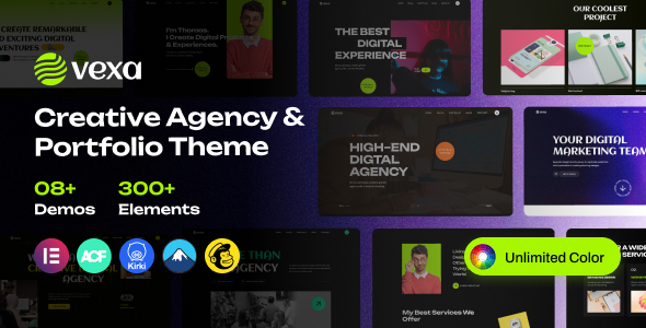 Vexa – Creative Agency & Portfolio WordPress Theme