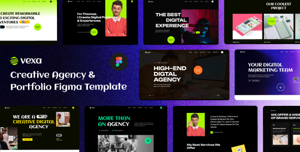 VEXA – Creative Agency & Portfolio Figma Template