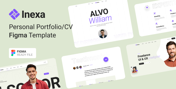 Inexa – Creative Personal Portfolio Figma Template