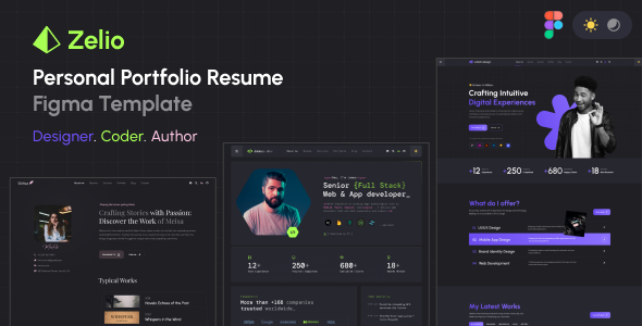 Zelio – Personal Portfolio Figma Template
