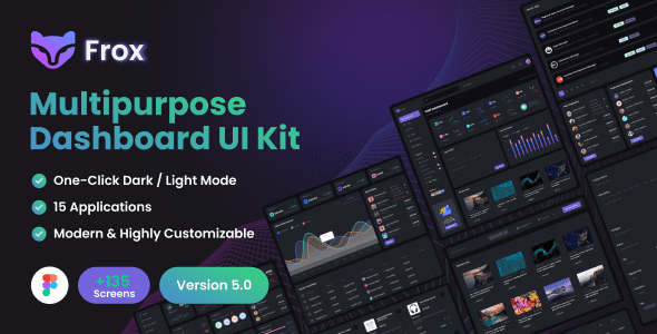 Frox – Multipurpose Dashboard Figma UI Kit