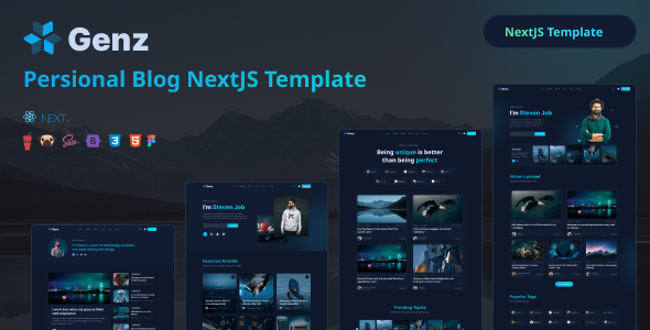 Genz – Creative Personal Blog Portfolio NextJS Template