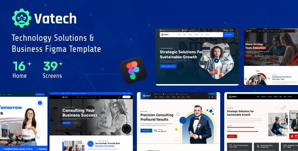 Vatech – Technology Solutions & Business Figma Template