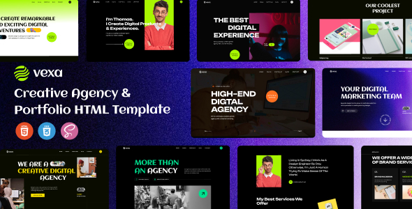 Vexa – Creative Agency & Portfolio Bootstrap 5 Template