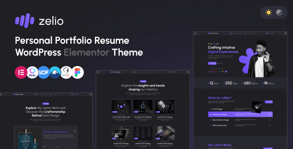 Zelio – Personal Portfolio WordPress Theme