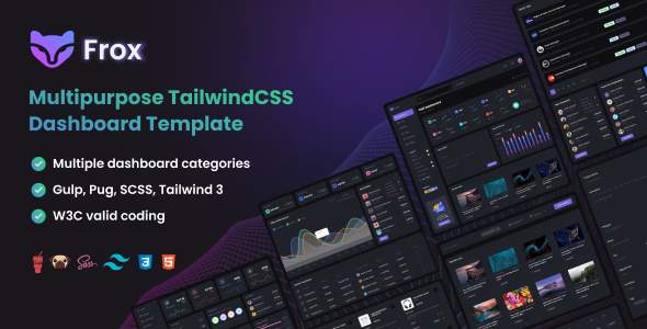 Frox – Multipurpose TailwindCSS Dashboard Template