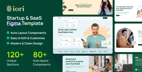 iori – Startup & SaaS Figma Template