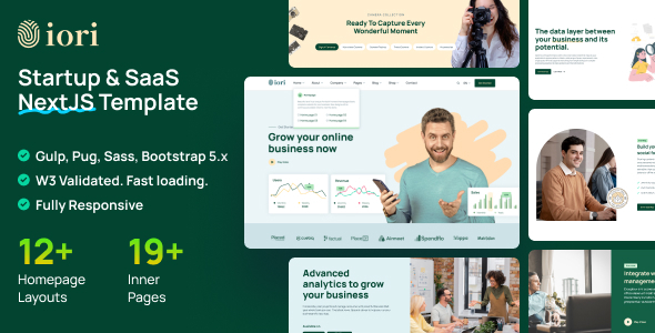 iori – Multipurpose Startup & SaaS NextJS Template