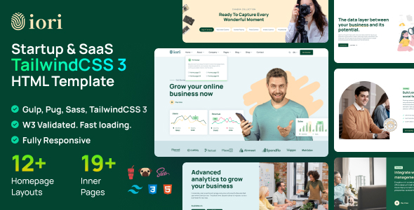 iori – Multipurpose Startup & SaaS TailwindCSS 3 Template