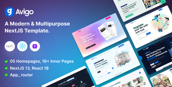 Avigo – Multipurpose Business NextJS Template