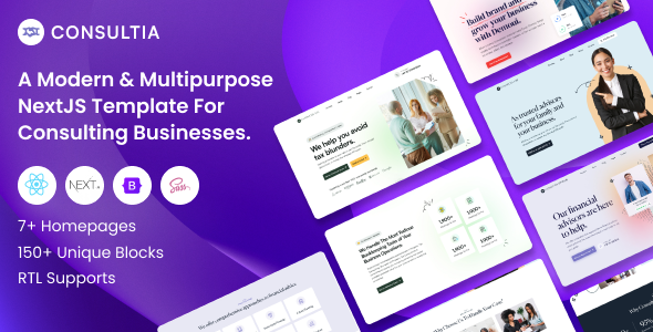 Consultia – Multipurpose Business Consulting NextJS Template
