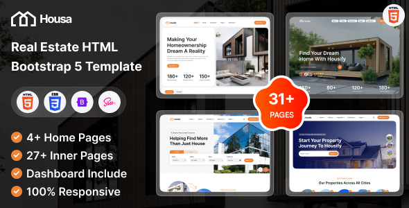 Housa – Creative Real Estate HTML Bootstrap 5 Template