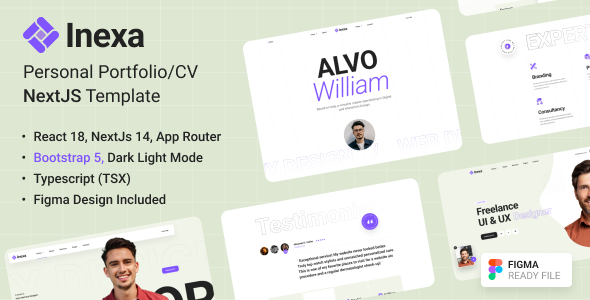 Inexa – Creative Personal Portfolio NextJS Template