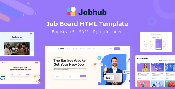 Jobhub – Job Board HTML Website Template