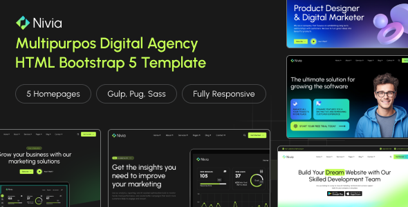 Nivia – Multipurpos Digital Agency HTML Template