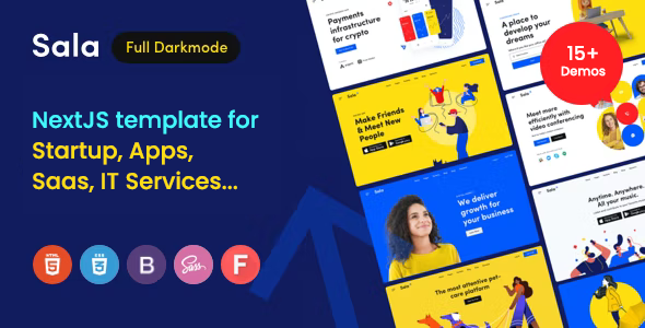 Sala – Startup & SaaS IT Services NextJS Template