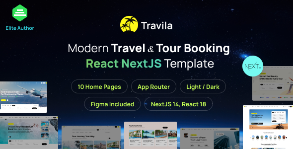 Travila – Modern Travel & Tour Booking React NextJS Template