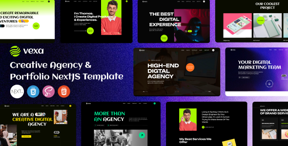 Vexa – Creative Agency & Portfolio NextJS Template