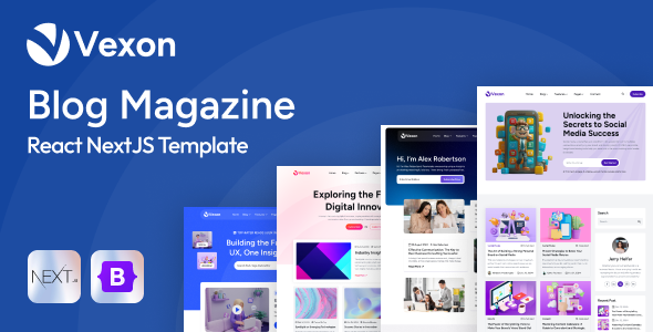 Vexon – Blog Magazine NextJS 14 Template