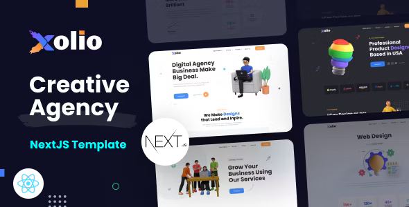 Xolio – Creative Agency & Portfolio NextJS Template
