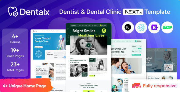 Dentalx – Dentist & Dental Clinic NextJS Template