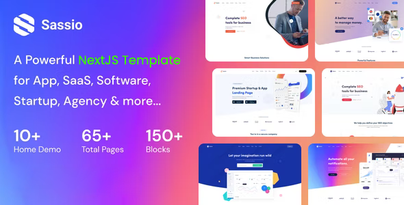 Sassio – SaaS Software & App NextJS Template
